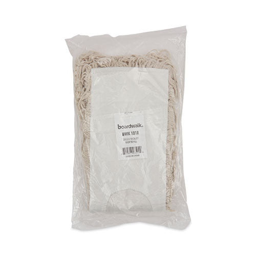 Image of Boardwalk® Mop Head, Dust, Cotton, 18 X 3, White