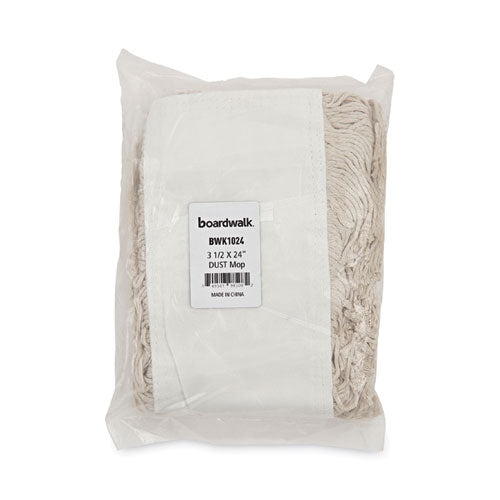 Image of Boardwalk® Mop Head, Dust, Cotton, 24 X 3, White