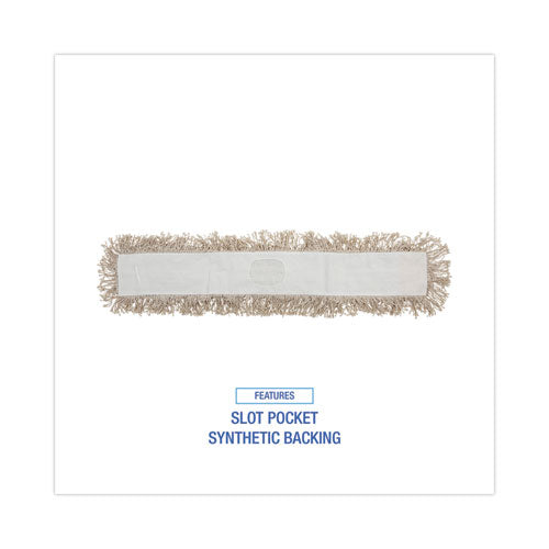 Image of Boardwalk® Mop Head, Dust, Cotton, 36 X 3, White