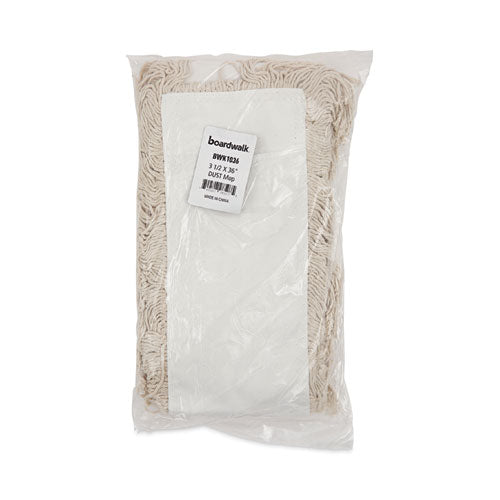 Image of Boardwalk® Mop Head, Dust, Cotton, 36 X 3, White