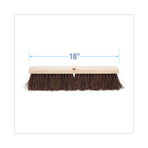 Image of Boardwalk® Floor Brush Head, 3.25" Natural Palmyra Fiber Bristles, 18" Brush