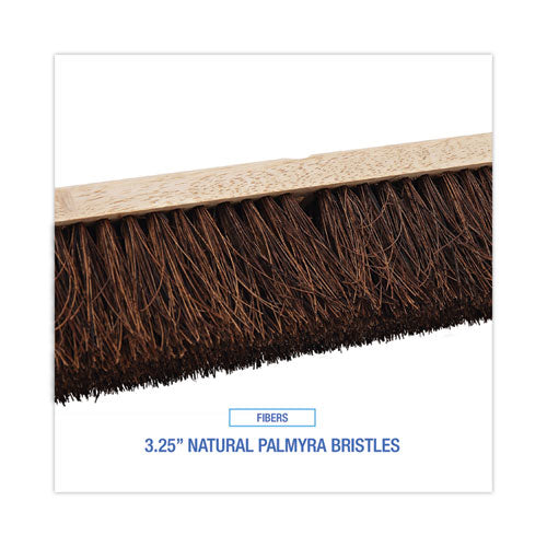 Image of Boardwalk® Floor Brush Head, 3.25" Natural Palmyra Fiber Bristles, 18" Brush