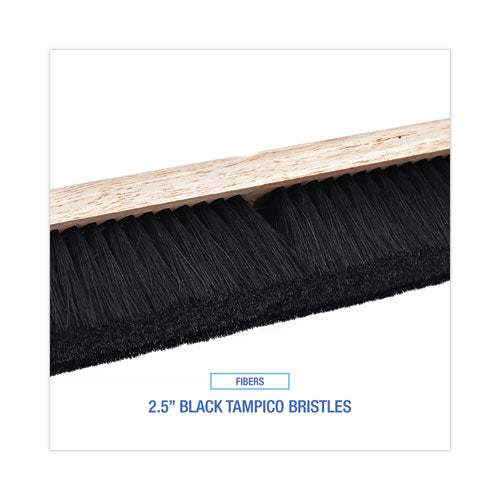 Image of Boardwalk® Floor Brush Head, 2.5" Black Tampico Fiber Bristles, 18" Brush