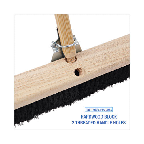 Image of Boardwalk® Floor Brush Head, 2.5" Black Tampico Fiber Bristles, 36" Brush