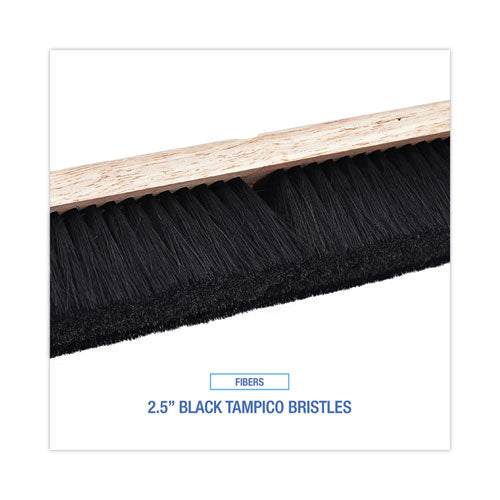 Image of Boardwalk® Floor Brush Head, 2.5" Black Tampico Fiber Bristles, 36" Brush
