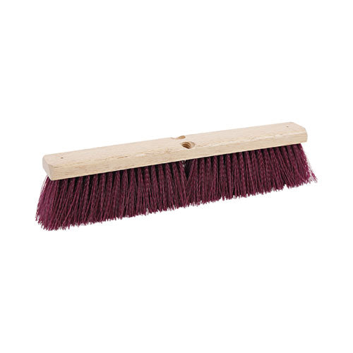 Image of Boardwalk® Floor Brush Head, 3" Maroon Heavy-Duty Polypropylene Bristles, 18" Brush