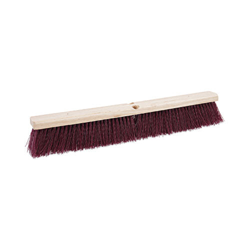 Image of Boardwalk® Floor Brush Head, 3.25" Maroon Stiff Polypropylene Bristles, 24" Brush