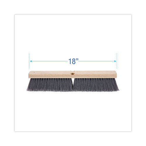 Image of Boardwalk® Floor Brush Head, 3" Gray Flagged Polypropylene Bristles, 18" Brush