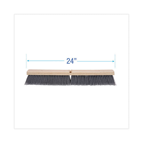 Image of Boardwalk® Floor Brush Head, 3" Gray Flagged Polypropylene Bristles, 24" Brush