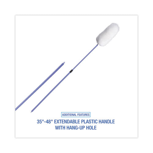 Image of Boardwalk® Lambswool Duster, 35" to 48" Extendable Plastic Handle