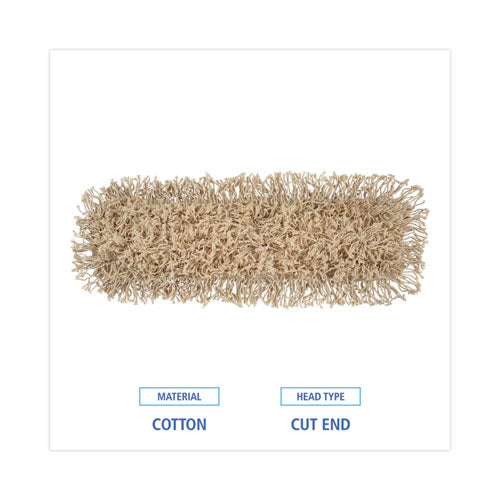 Image of Boardwalk® Industrial Dust Mop Head, Hygrade Cotton, 24w X 5d, White
