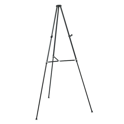 Image of Quartet® Lightweight Telescoping Tripod Easel, Adjusts 38" To 66" High, Aluminum, Black