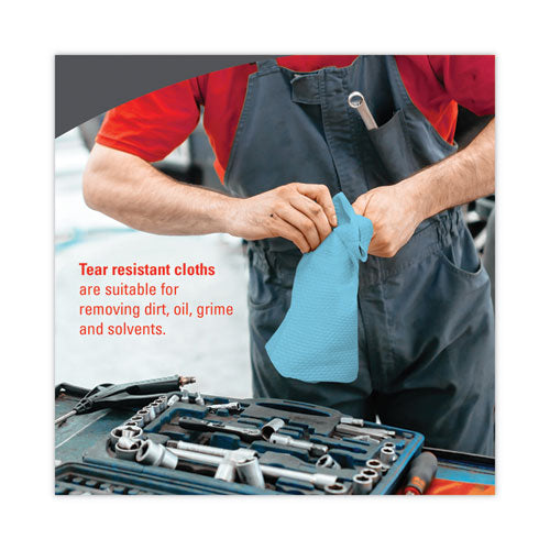 Image of WypAll® X70 Cloths, Jumbo Roll, 12.4 x 12.2, Blue, 870/Roll