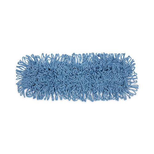 Image of Boardwalk® Mop Head, Dust, Looped-End, Cotton/synthetic Fibers, 24 X 5, Blue