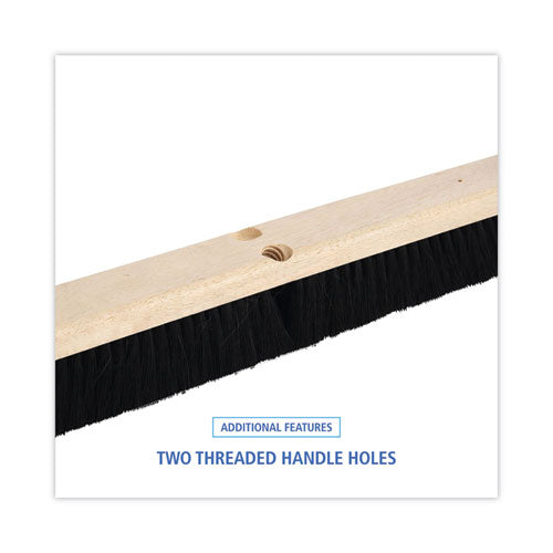 Image of Boardwalk® Floor Brush Head, 2.5" Black Tampico Fiber Bristles, 24" Brush