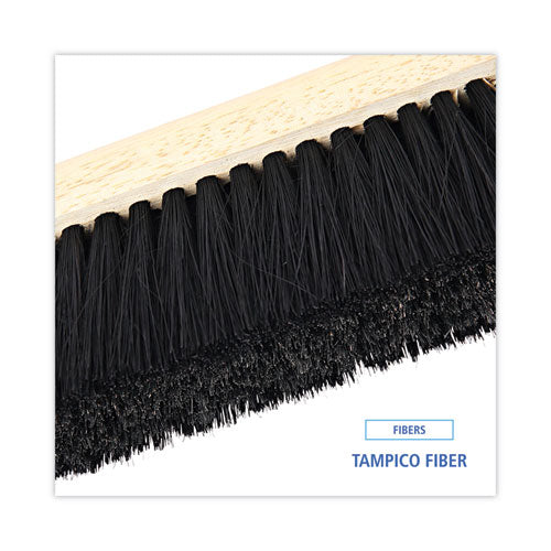 Image of Boardwalk® Floor Brush Head, 2.5" Black Tampico Fiber Bristles, 24" Brush