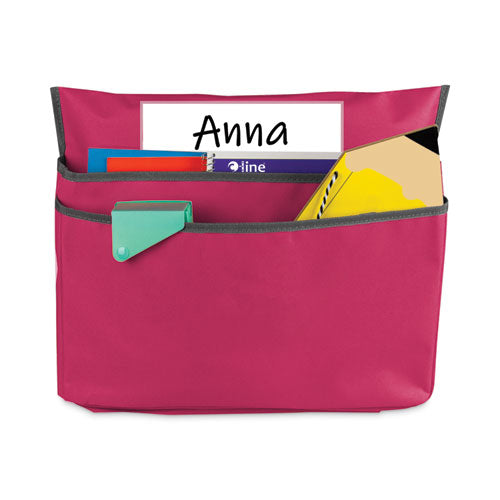 Image of C-Line® Chair Cubbies for Most Classroom Chair Styles, Large, 18 x 13.25, Fabric/Vinyl, Sunset Red