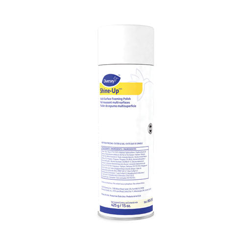 Image of Diversey Shine-Uptm/mc Multi-Surface Foaming Polish, Lemon Scent, 15 Oz Aerosol Spray, 12/carton