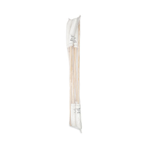 Image of Boardwalk® Handle/Deck Mops, #16 White Rayon Head, 48" Natural Wood Handle