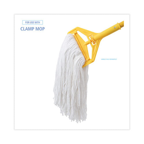 Image of Boardwalk® Premium Cut-End Wet Mop Heads, Rayon, 16oz, White, 12/carton
