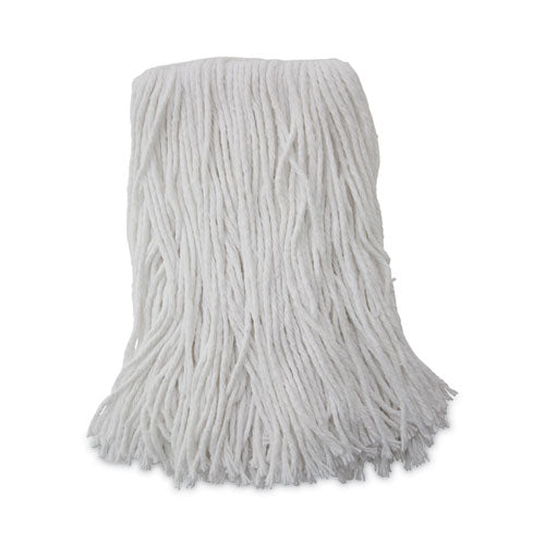 Image of Boardwalk® Mop Head, Value Standard Head, Rayon Fiber, Cut-End, Size No. 16, White, 12/carton