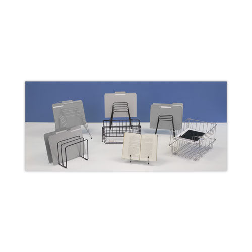 Image of Fellowes® Wire Desktop Organizer, 11 Sections, Letter To Legal Size Files, 9" X 11.38" X 8", Black