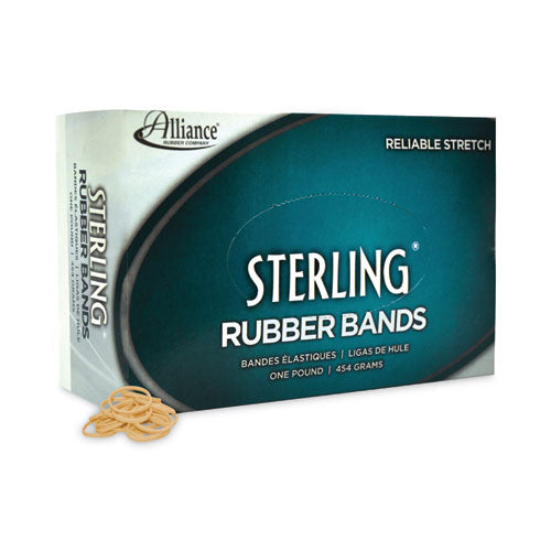 Image of Alliance® Sterling Rubber Bands, Size 8, 0.03" Gauge, Crepe, 1 Lb Box, 7,100/box