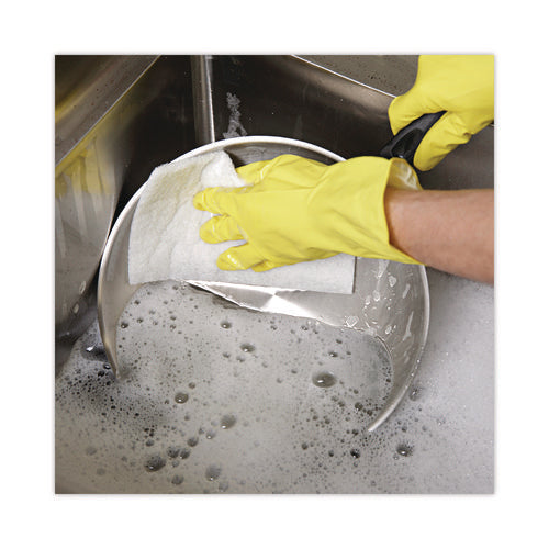 Image of Boardwalk® Light-Duty Scouring Pad, 6 x 9, White, 20/Carton