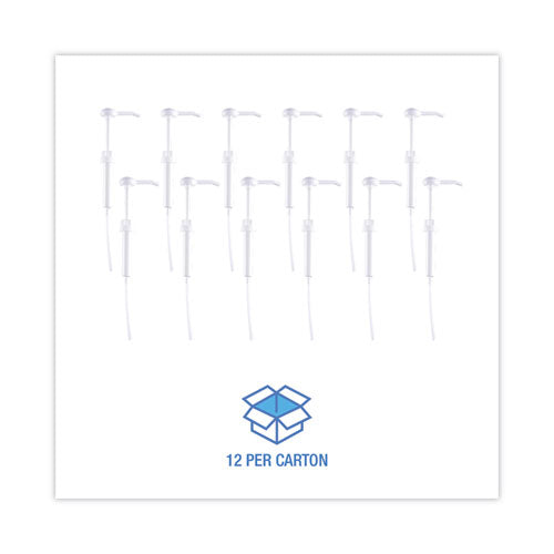 Image of Boardwalk® Siphon Pump for 1 gal Bottles, 1 oz Output, 12" Tube, Plastic, White, 12/Carton