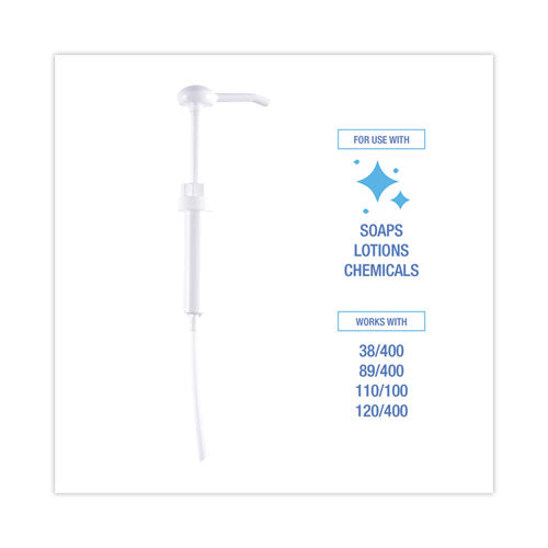 Image of Boardwalk® Siphon Pump for 1 gal Bottles, 1 oz Output, 12" Tube, Plastic, White, 12/Carton