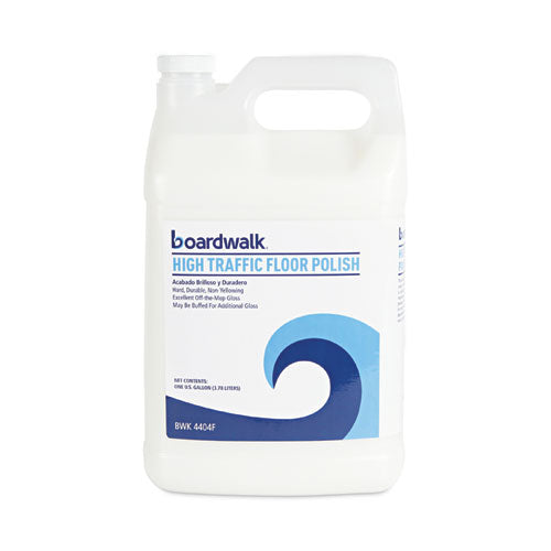 Image of Boardwalk® High Traffic Floor Polish, Apply 3 to 5 Coats per Application, Unscented, 1 gal Bottle