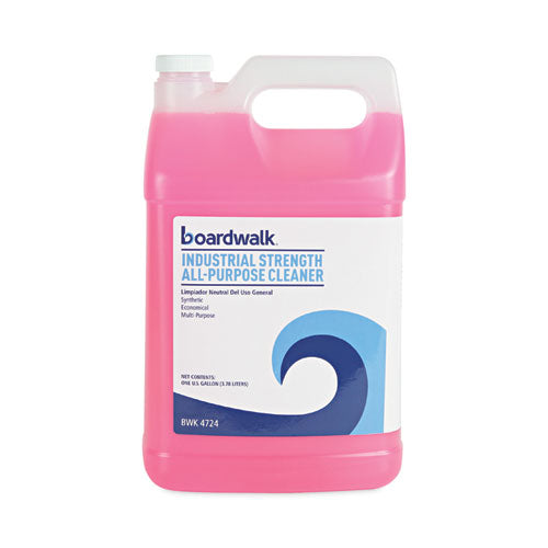 Image of Boardwalk® Industrial Strength All-Purpose Cleaner, Lemon Scent, 1 gal Bottle, 4/Carton
