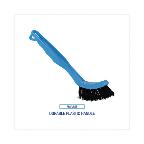 Image of Boardwalk® Grout Brush, Black Nylon Bristles, 8.13" Blue Plastic Handle