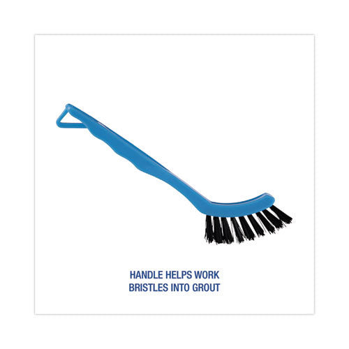 Image of Boardwalk® Grout Brush, Black Nylon Bristles, 8.13" Blue Plastic Handle