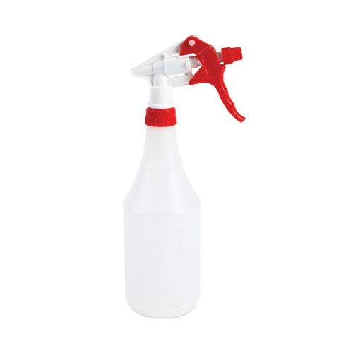 Image of Boardwalk® General Purpose Trigger Sprayer, 8" Tube, Fits 16 oz to 24 oz Bottles, Red/White, 24/Carton