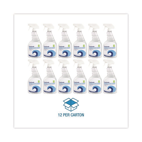 Image of Boardwalk® Natural Glass Cleaner, Unscented, 32 oz Trigger Spray Bottle, 12/Carton