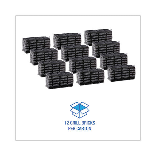 Image of Boardwalk® Grill Brick, 8 X 4, Black, 12/carton