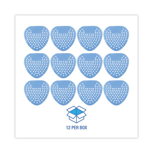 Image of Boardwalk® Gem Urinal Deodorizer Screen, Cotton Blossom Scent, Blue, 12/Box