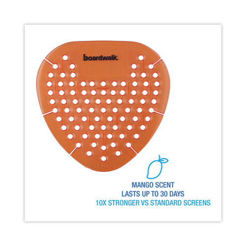 Image of Boardwalk® Gem Urinal Deodorizer Screen, Mango Scent, Orange, 12/Box