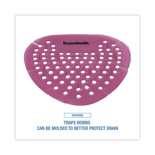 Image of Boardwalk® Gem Urinal Deodorizer Screen, Spiced Apple Scent, Red, 12/Box