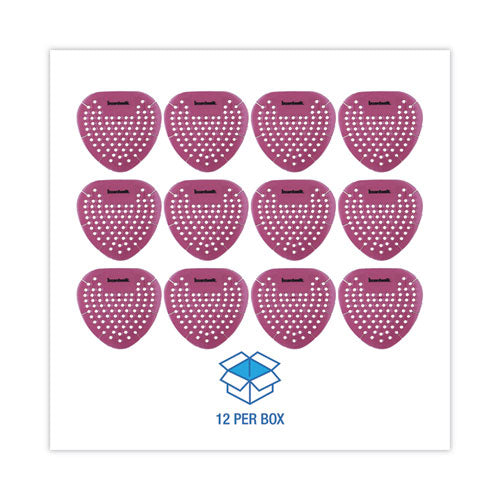 Image of Boardwalk® Gem Urinal Deodorizer Screen, Spiced Apple Scent, Red, 12/Box