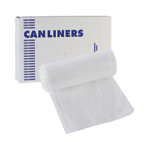 Image of Boardwalk® High-Density Can Liners, 10 gal, 6 mic, 24" x 23", Natural, Perforated Roll, 50 Bags/Roll, 20 Rolls/Carton