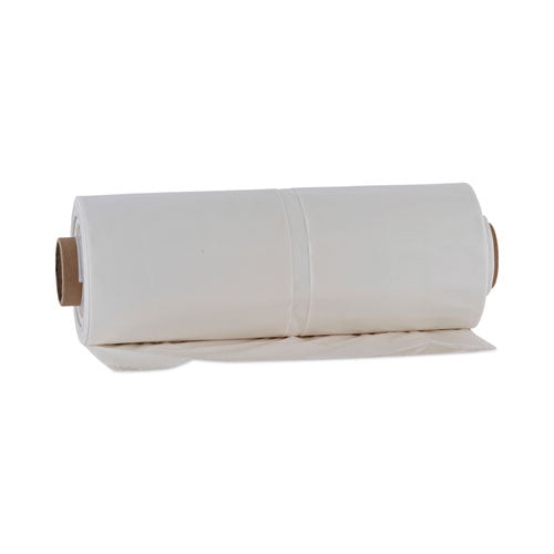 Image of Boardwalk® Industrial Drum Liners Rolls, 60 gal, 2.7 mil, 38" x 63", Clear, 50/Carton