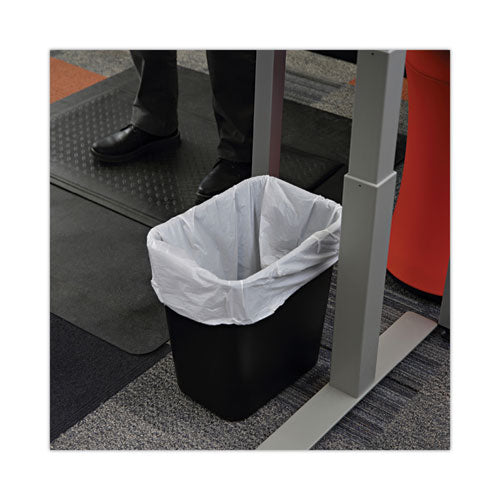 Image of Boardwalk® Linear Low Density Industrial Can Liners, 16 gal, 0.5 mil, 24" x 32", White, Flat Pack, 500/Carton