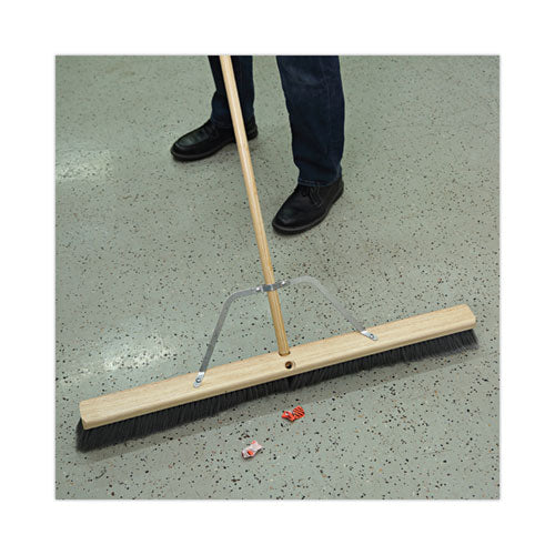 Image of Boardwalk® Metal Handle Braces, Large, Fits 24" to 48" Floor Sweeps, 0.5 x 17 x 12