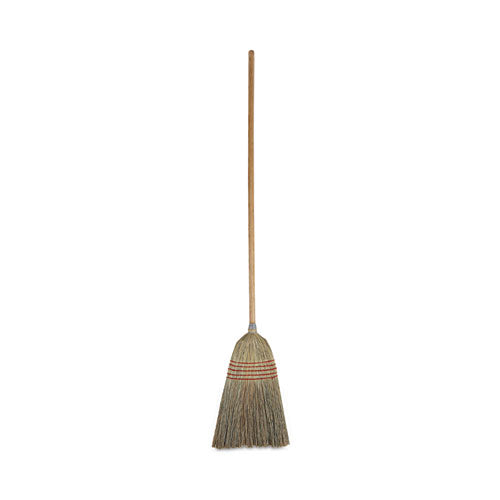 Image of Boardwalk® Parlor Broom, Corn Fiber Bristles, 55" Overall Length, Natural