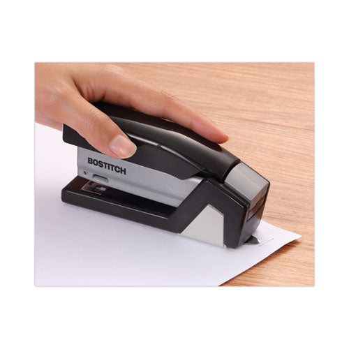 Image of Bostitch® InJoy One-Finger 3-in-1 Eco-Friendly Compact Stapler, 20-Sheet Capacity, Black