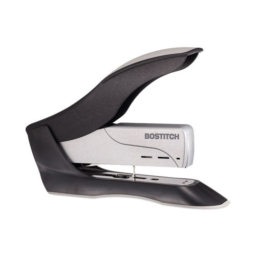 Image of Bostitch® Spring-Powered Premium Heavy-Duty Stapler, 100-Sheet Capacity, Black/silver