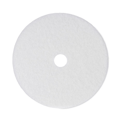 Image of Boardwalk® Polishing Floor Pads, 21" Diameter, White, 5/carton