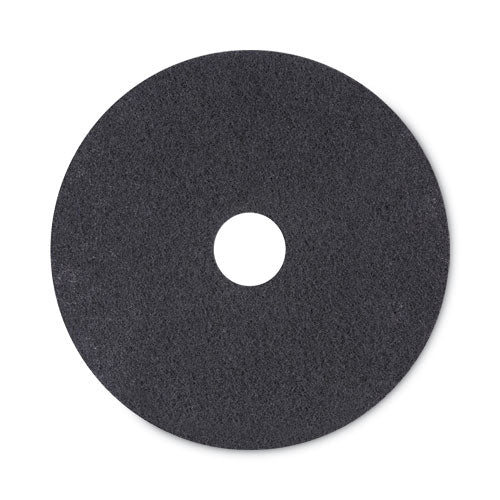 Image of Boardwalk® High Performance Stripping Floor Pads, 20" Diameter, Black, 5/carton